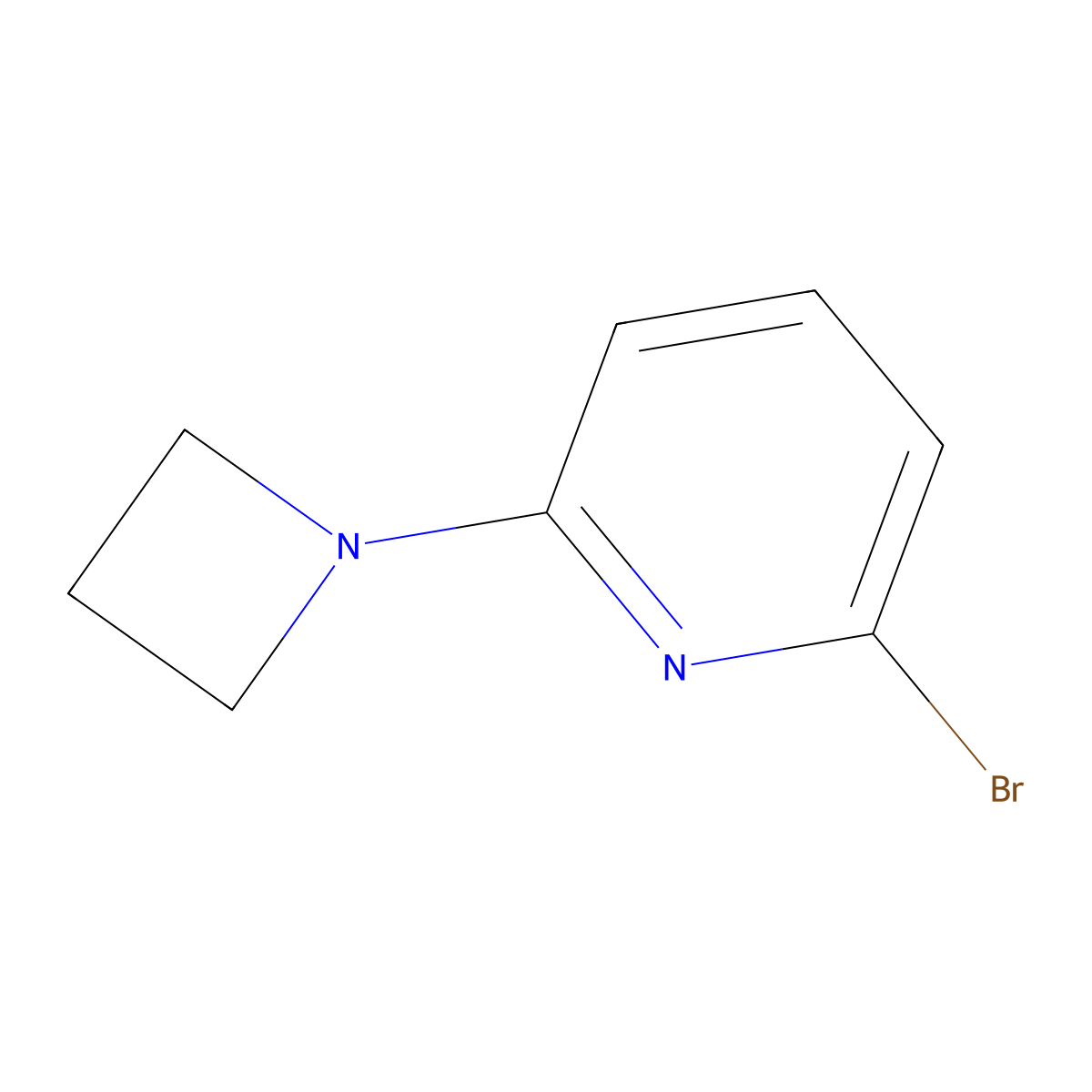 2-(Azetidin-1-yl)-6-bromopyridine molecular structure, CAS 1288991-76-3