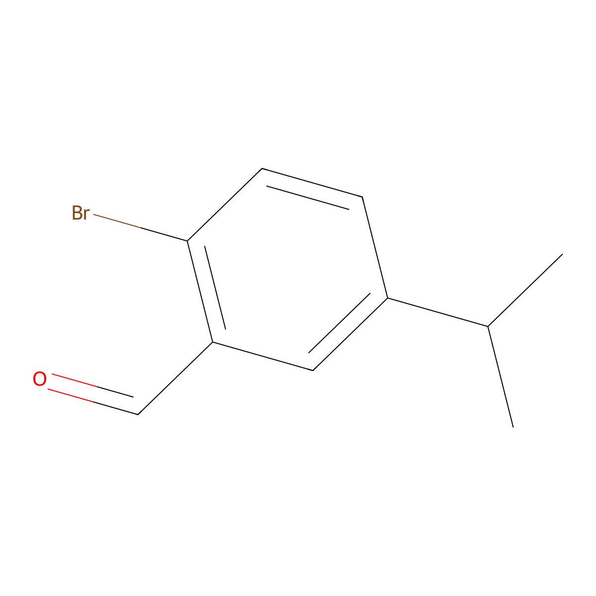 2-Bromo-5-(propan-2-yl)benzaldehyde molecular structure, CAS 1288992-03-9