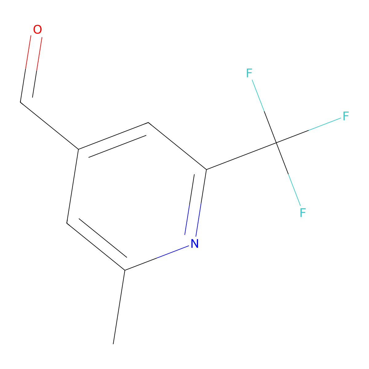 2-Methyl-6-(trifluoromethyl)isonicotinaldehyde molecular structure, CAS 1288992-12-0