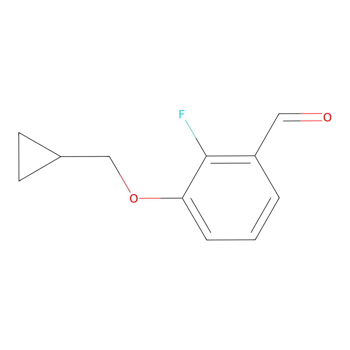 3-(Cyclopropylmethoxy)-2-fluorobenzaldehyde molecular structure, CAS 1288998-77-5