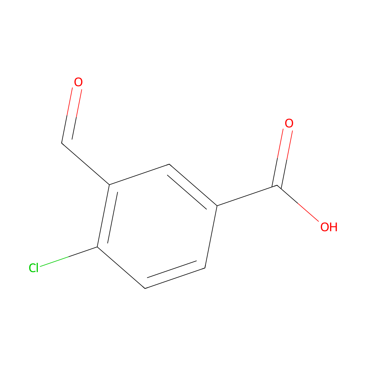4-Chloro-3-formylbenzoic acid molecular structure, CAS 1288998-79-7