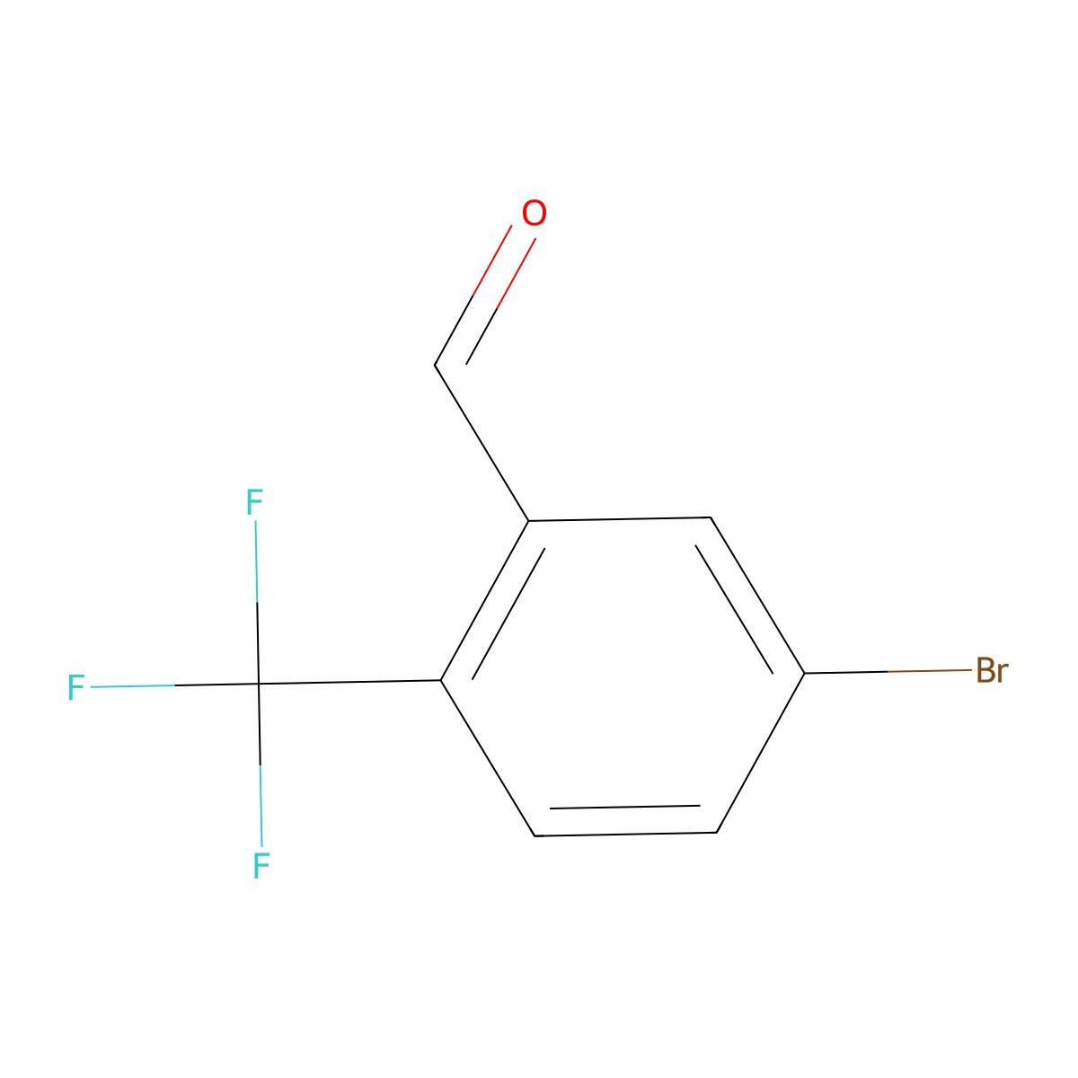 5-Bromo-2-(trifluoromethyl)benzaldehyde molecular structure, CAS 1288998-92-4