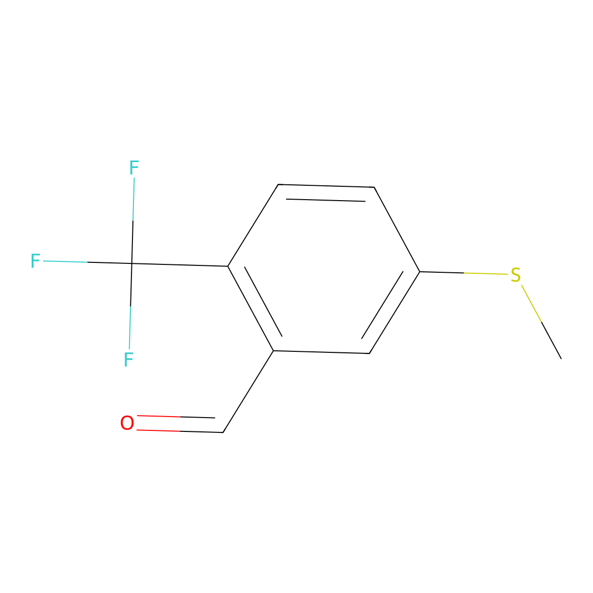 5-(Methylthio)-2-(trifluoromethyl)benzaldehyde molecular structure, CAS 1288998-96-8