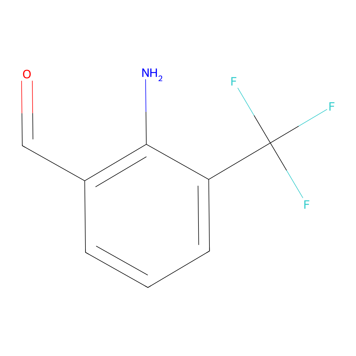 2-Amino-3-(trifluoromethyl)benzaldehyde molecular structure, CAS 1288999-00-7