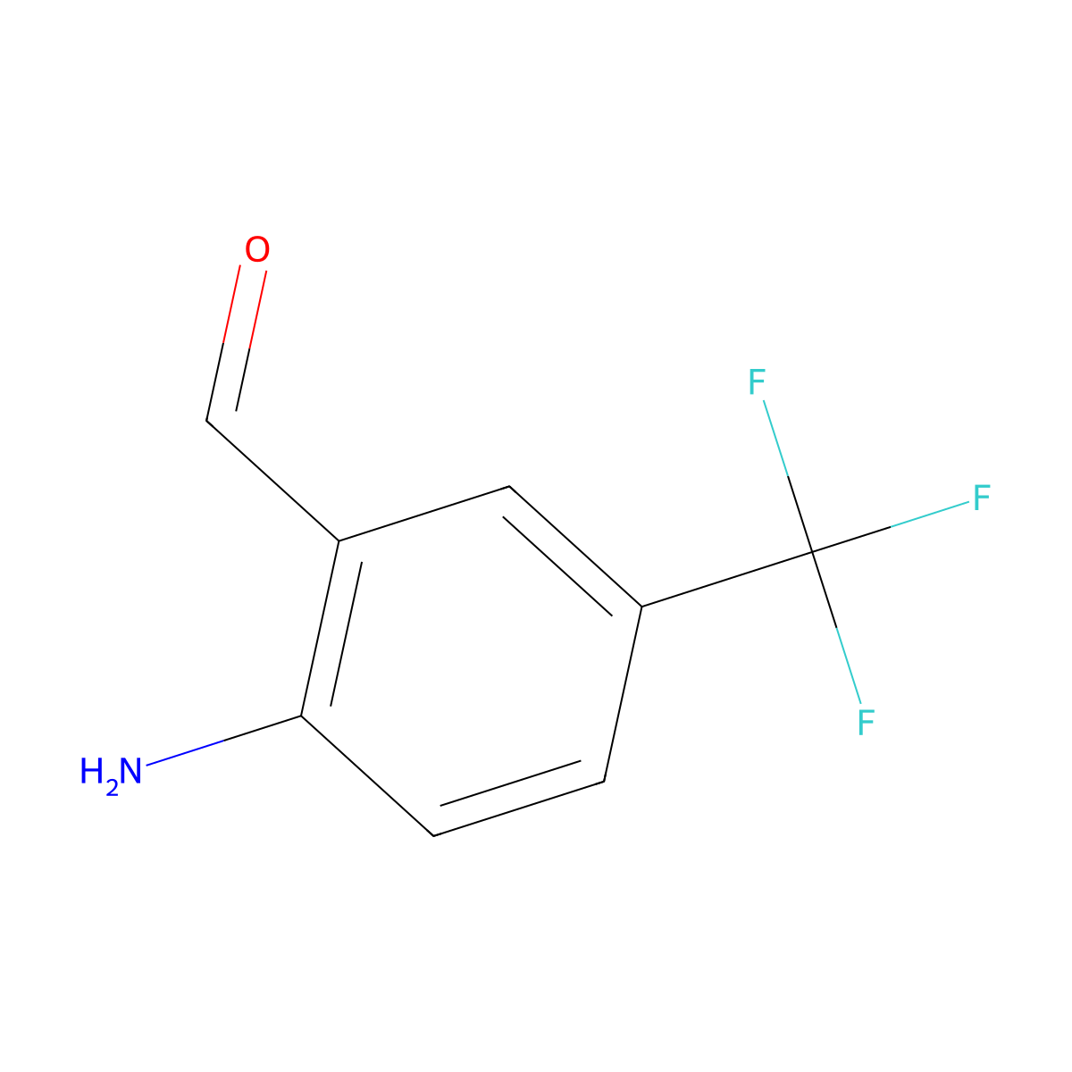 2-Amino-5-(trifluoromethyl)benzaldehyde molecular structure, CAS 1288999-05-2