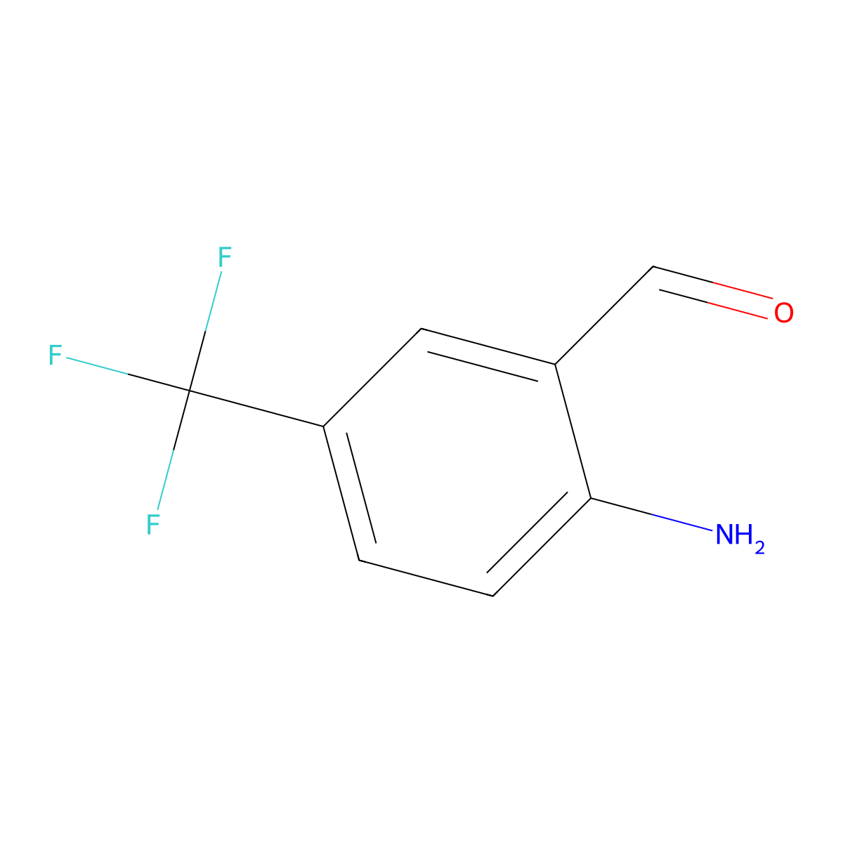 2-Amino-5-(trifluoromethyl)benzaldehyde molecular structure, CAS 1288999-05-2