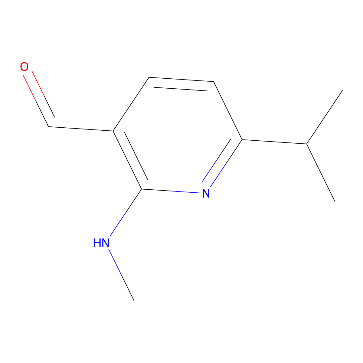 6-Isopropyl-2-(methylamino)nicotinaldehyde molecular structure, CAS 1289000-39-0