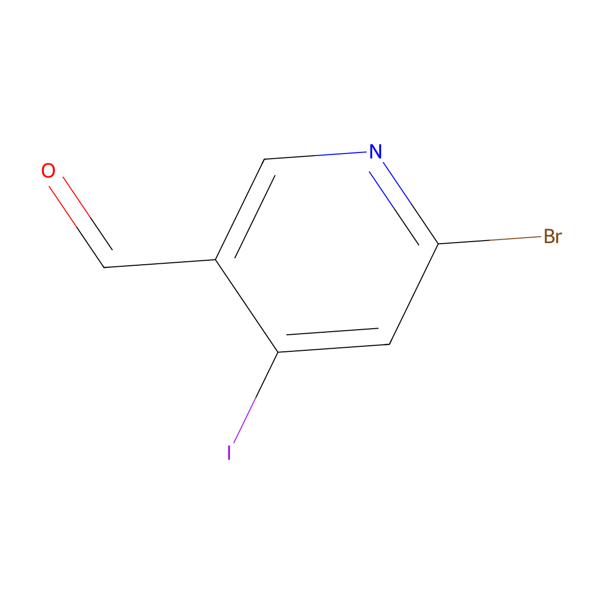 6-Bromo-4-iodonicotinaldehyde molecular structure, CAS 1289001-28-0