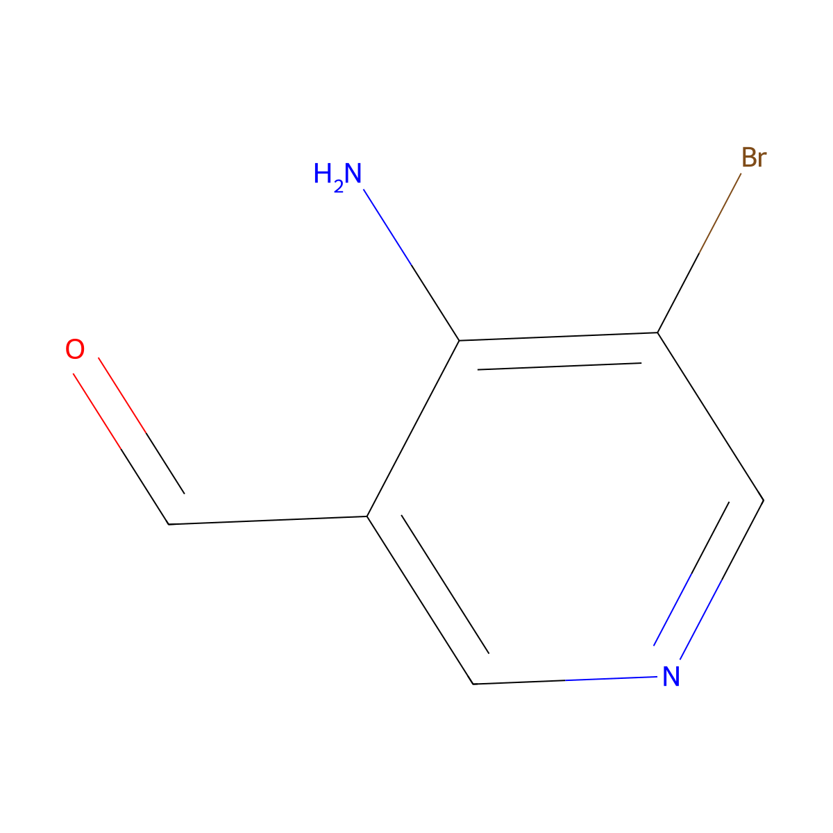 4-Amino-5-bromopyridine-3-carbaldehyde molecular structure, CAS 1289001-34-8