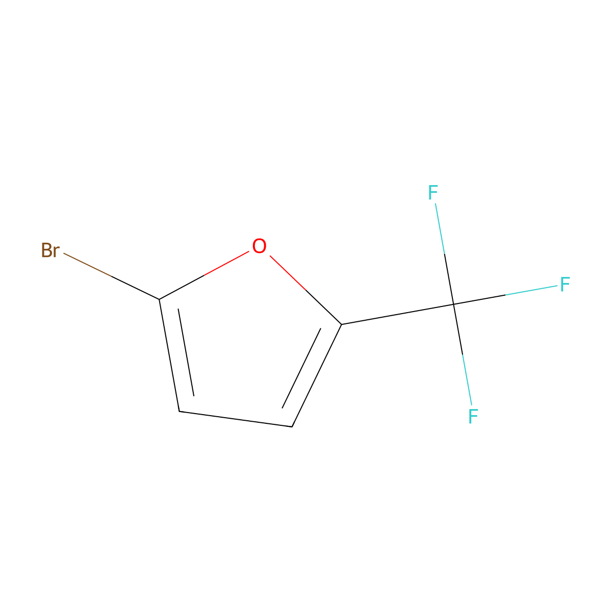 2-Bromo-5-(trifluoromethyl)furan molecular structure, CAS 1289005-52-2