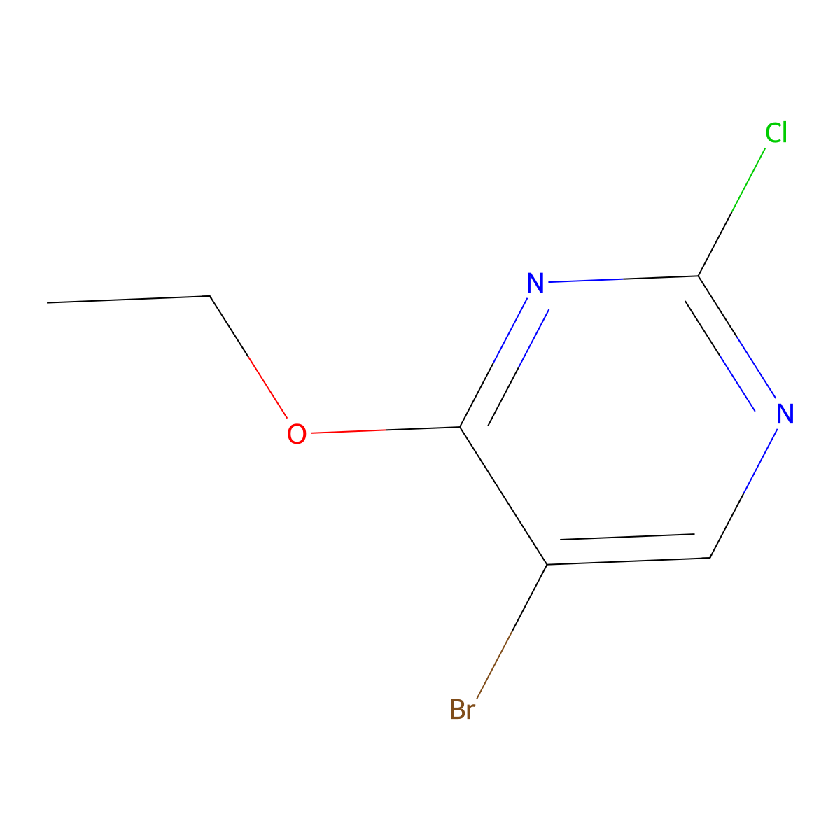 5-Bromo-2-chloro-4-ethoxypyrimidine molecular structure, CAS 1289005-72-6