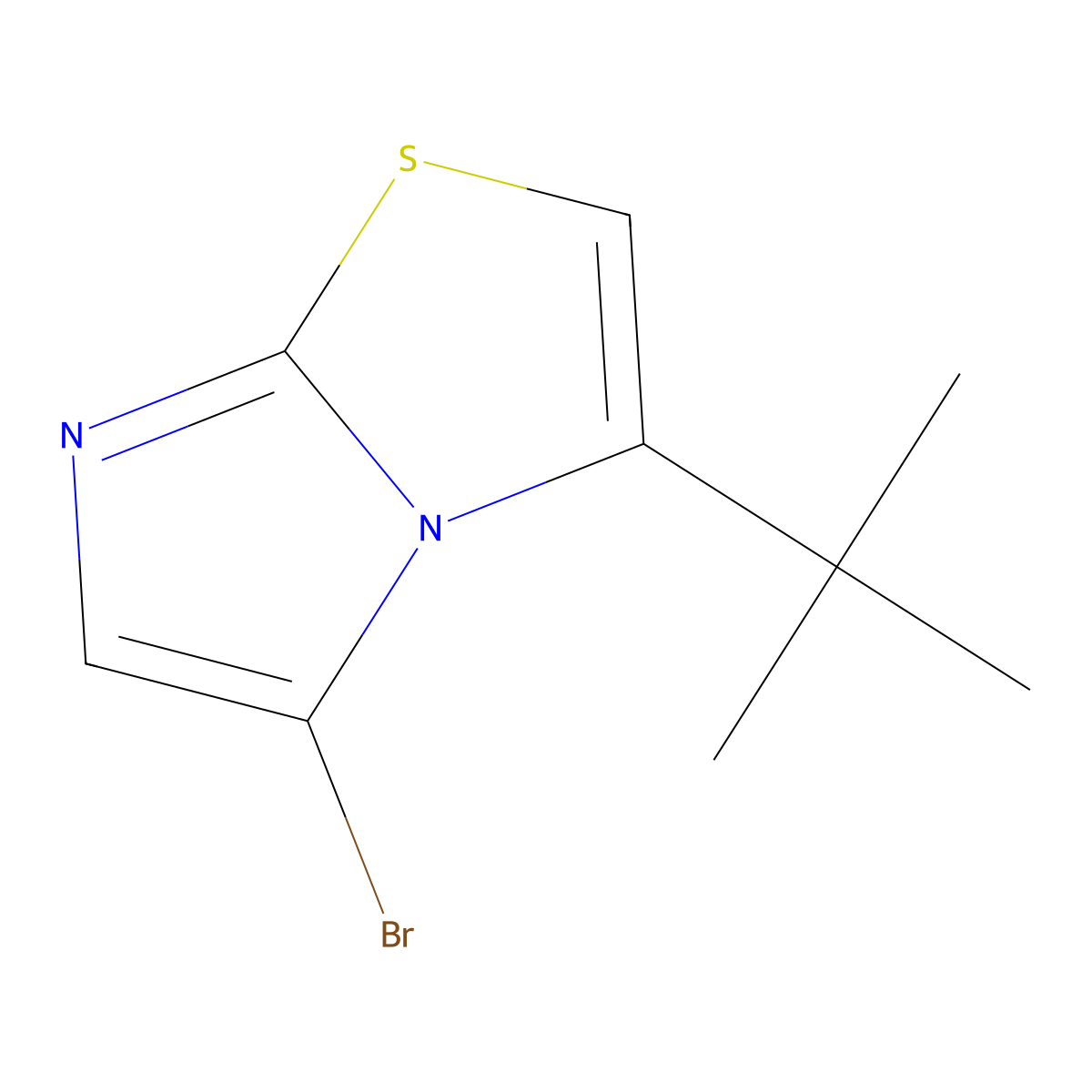 5-Bromo-3-tert-butylimidazo[2,1-b][1,3]thiazole molecular structure, CAS 1289006-43-4