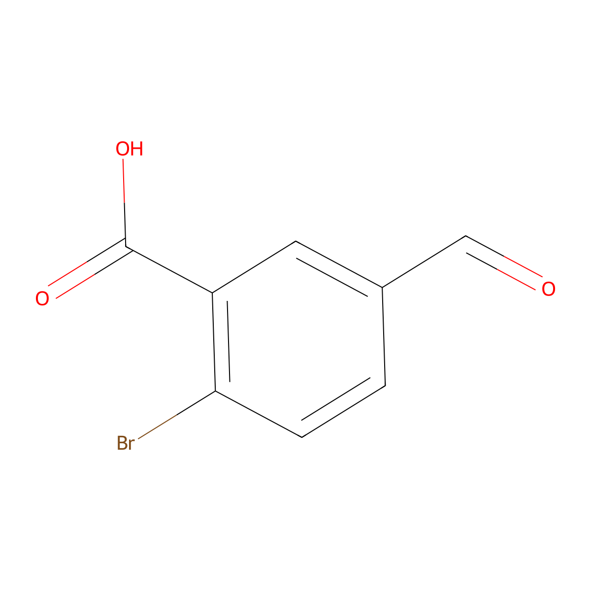 2-Bromo-5-formylbenzoic acid molecular structure, CAS 1289007-84-6