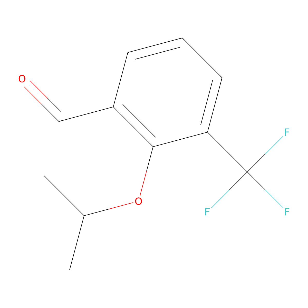 2-Isopropoxy-3-(trifluoromethyl)benzaldehyde molecular structure, CAS 1289008-91-8
