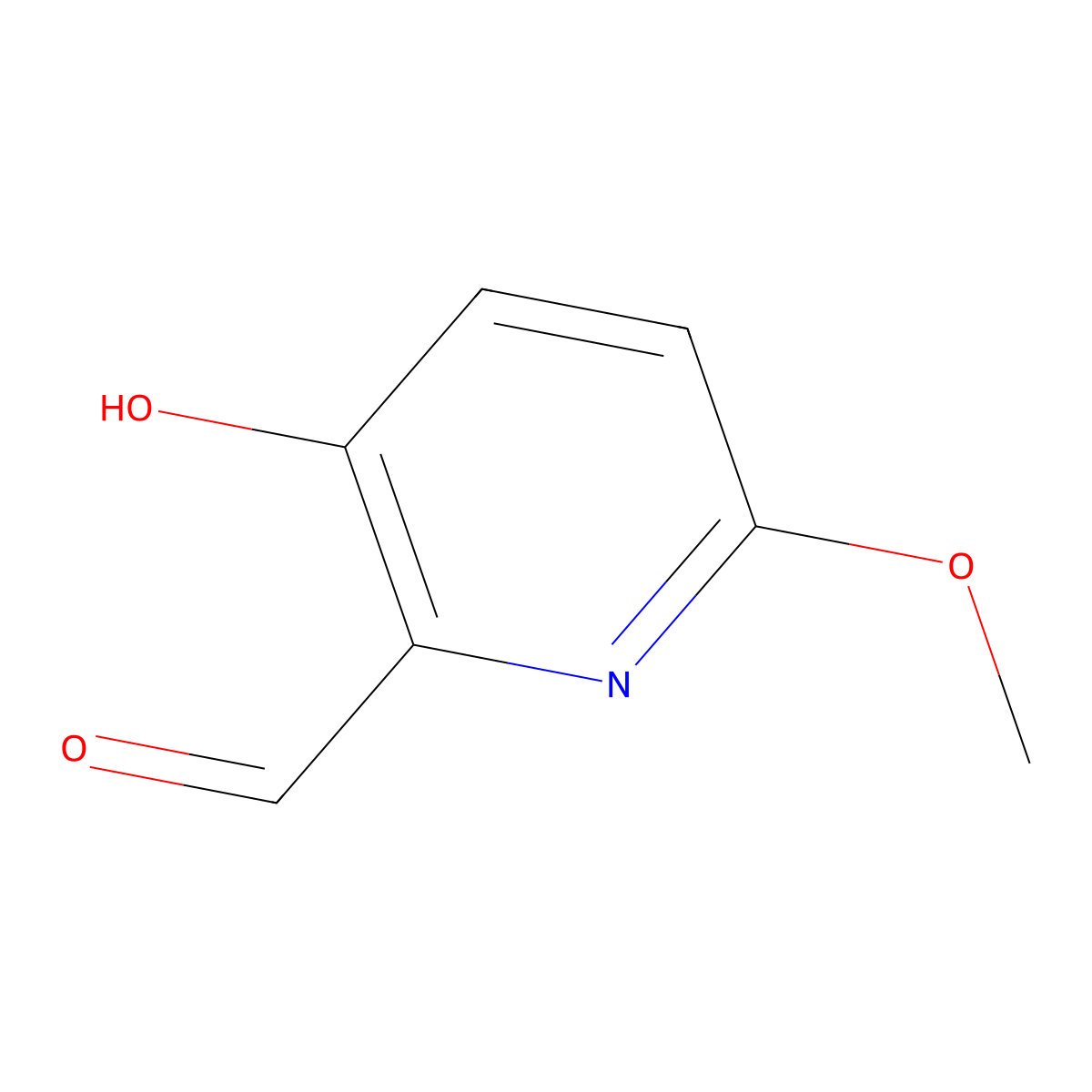 3-Hydroxy-6-methoxypyridine-2-carbaldehyde molecular structure, CAS 1289010-32-7