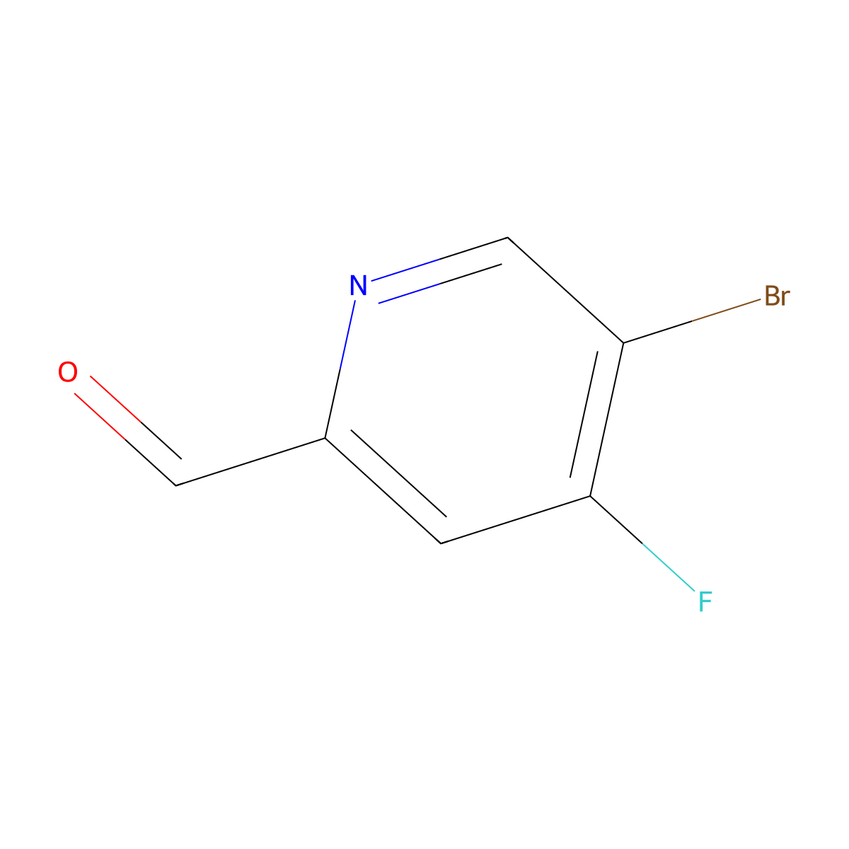 5-Bromo-4-fluoropicolinaldehyde molecular structure, CAS 1289011-80-8