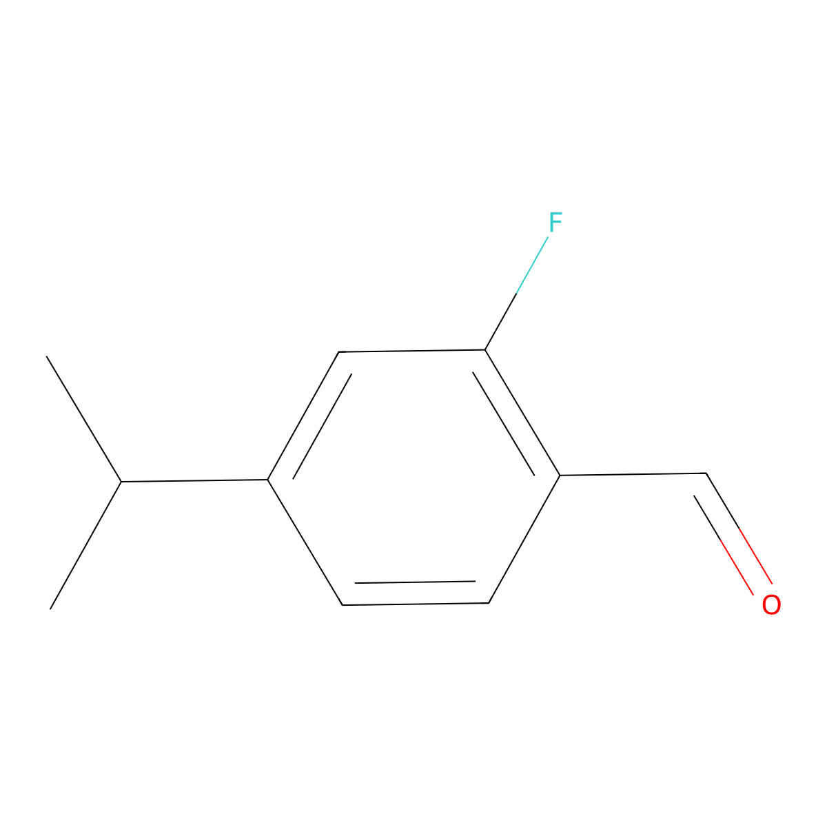2-Fluoro-4-(propan-2-yl)benzaldehyde molecular structure, CAS 1289014-70-5