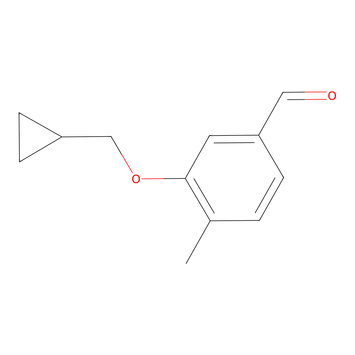3-(Cyclopropylmethoxy)-4-methylbenzaldehyde molecular structure, CAS 1289015-79-7