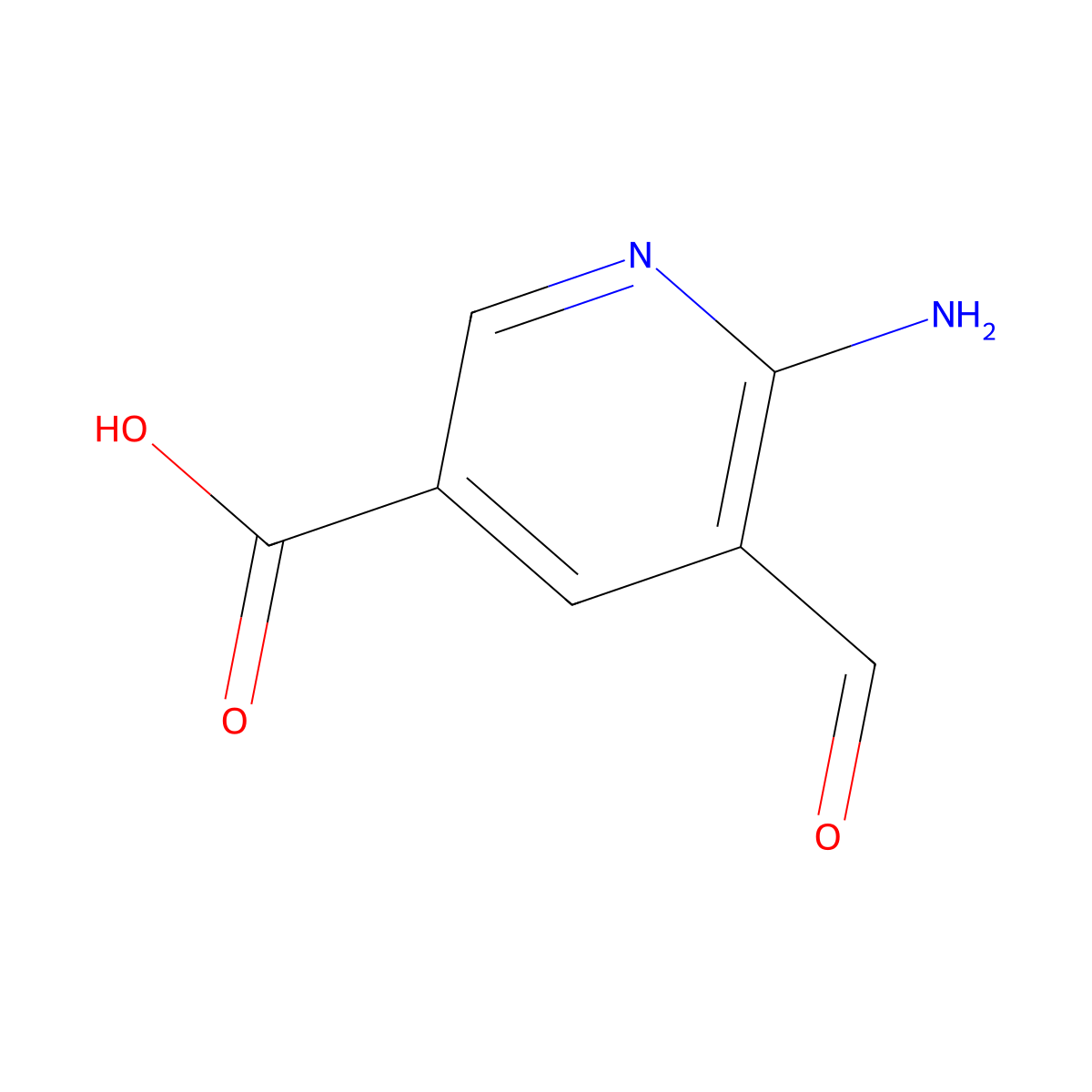 6-Amino-5-formylnicotinic acid molecular structure, CAS 1289015-92-4