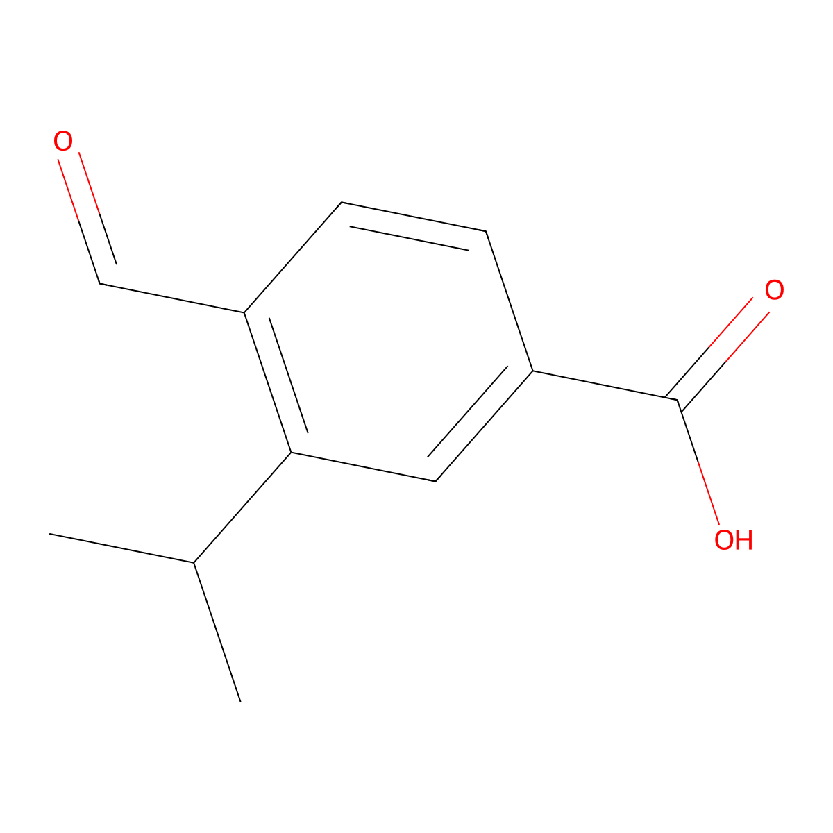 4-Formyl-3-isopropylbenzoic acid molecular structure, CAS 1289016-68-7