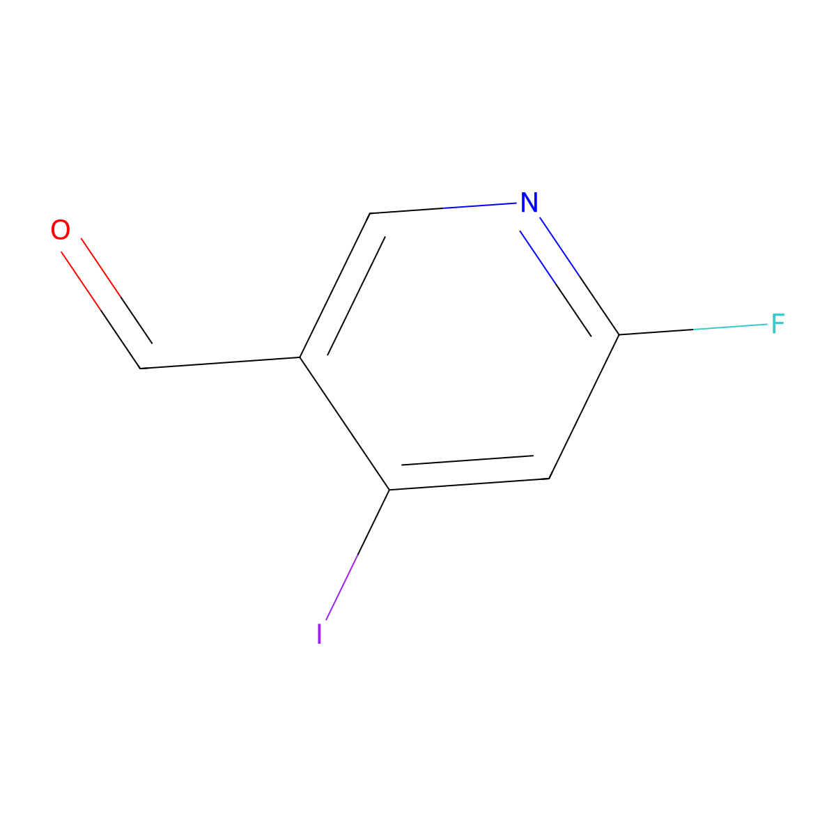 6-Fluoro-4-iodonicotinaldehyde molecular structure, CAS 1289017-52-2