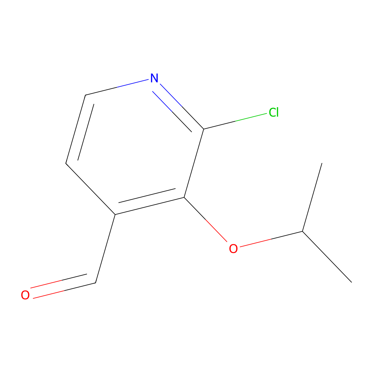 2-Chloro-3-isopropoxyisonicotinaldehyde molecular structure, CAS 1289021-76-6