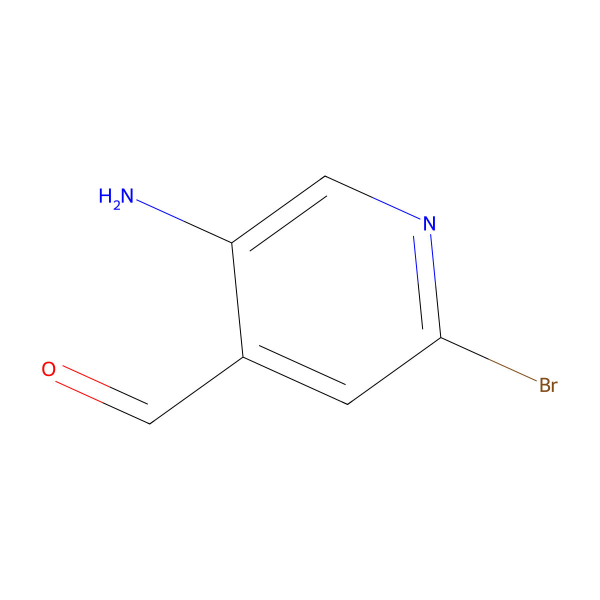 5-Amino-2-bromopyridine-4-carbaldehyde molecular structure, CAS 1289021-84-6