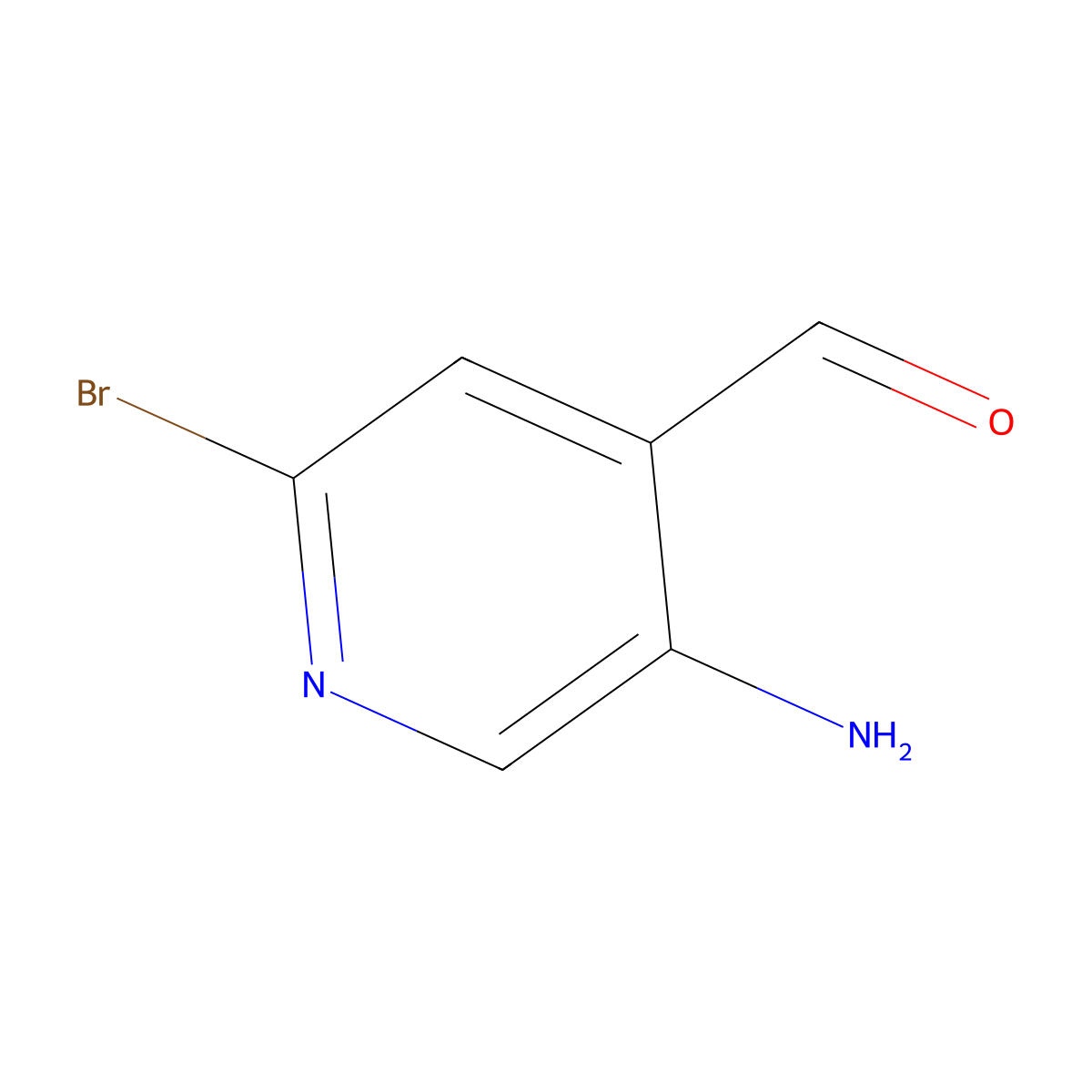 5-Amino-2-bromopyridine-4-carbaldehyde molecular structure, CAS 1289021-84-6