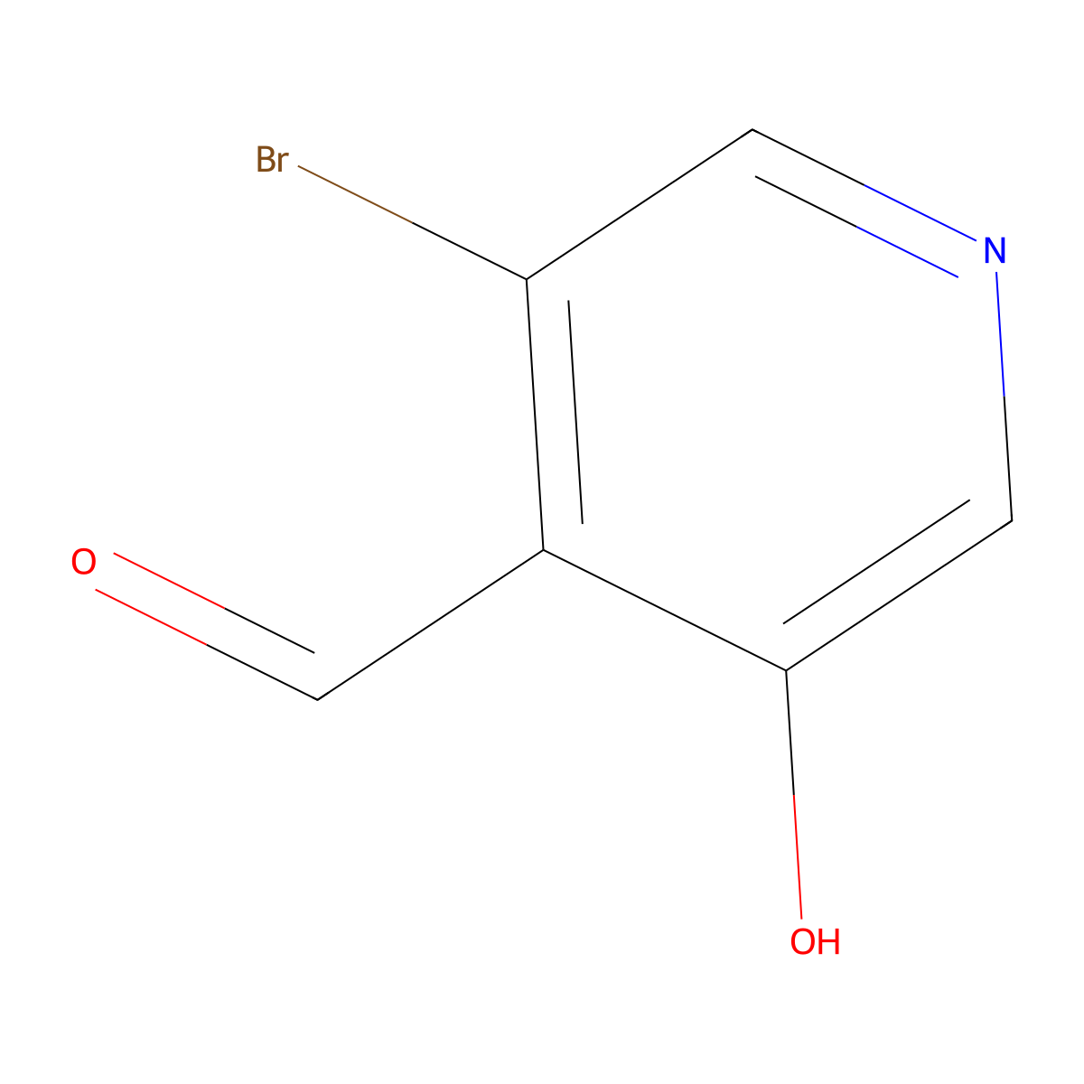 3-Bromo-5-hydroxyisonicotinaldehyde molecular structure, CAS 1289025-88-2
