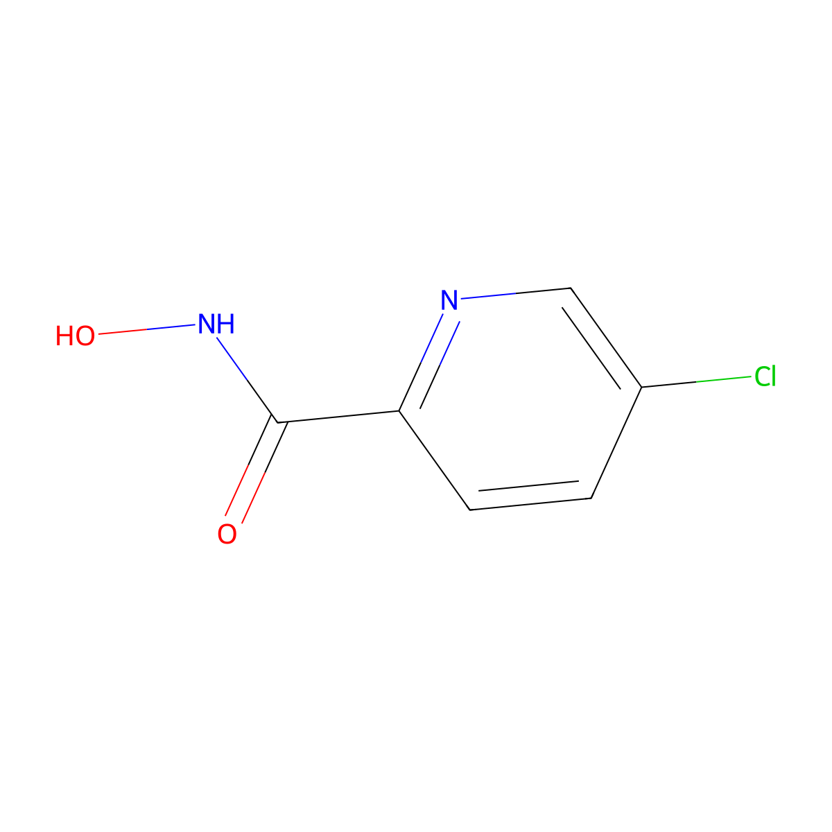 5-chloro-N-hydroxypyridine-2-carboxamide molecular structure, CAS 1289026-43-2