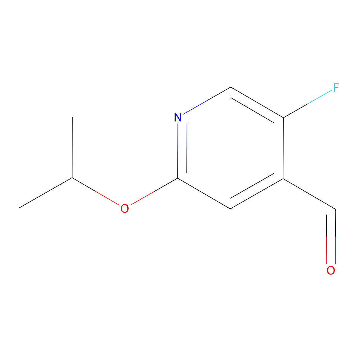 5-Fluoro-2-isopropoxyisonicotinaldehyde molecular structure, CAS 1289027-23-1