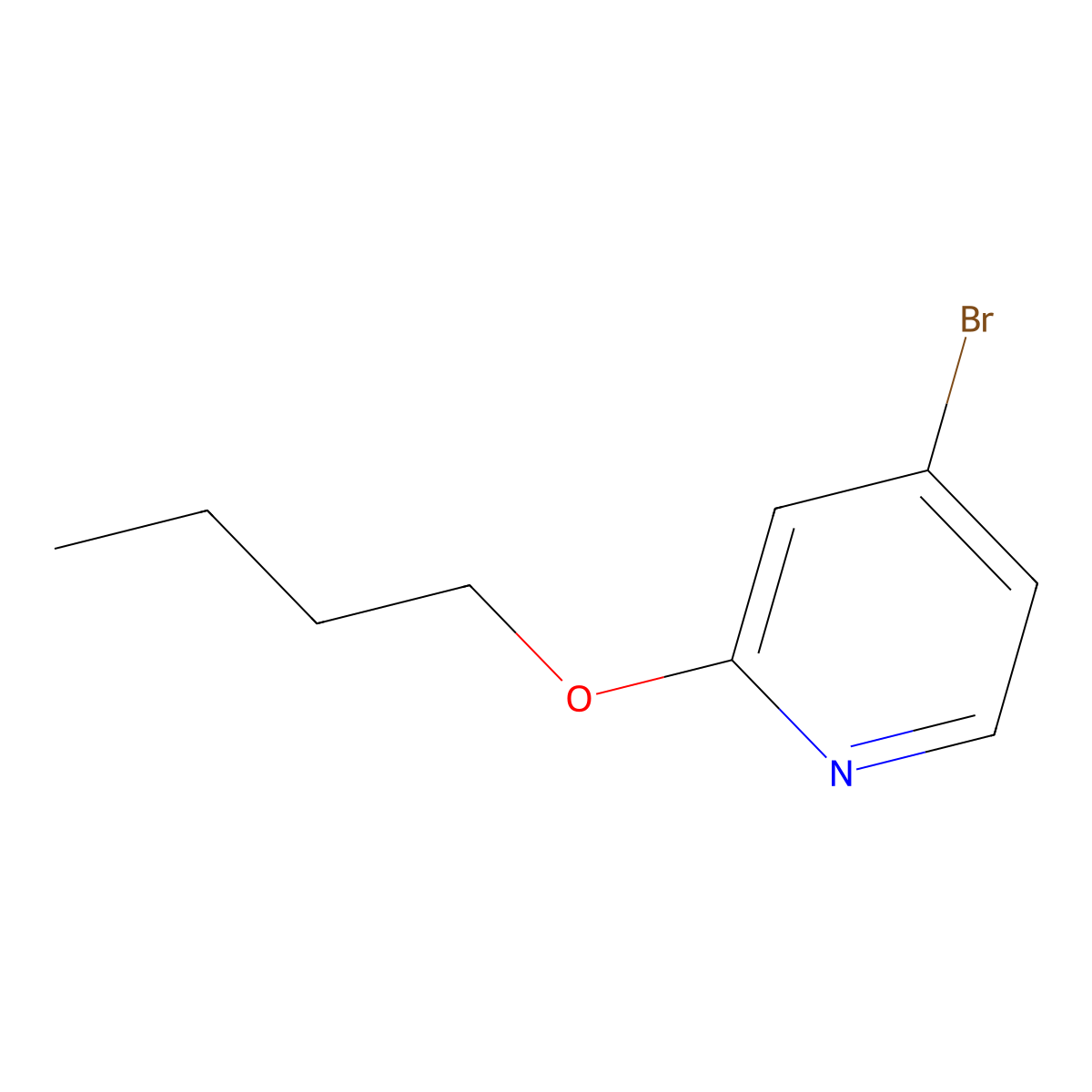 4-Bromo-2-butoxypyridine molecular structure, CAS 1289027-85-5