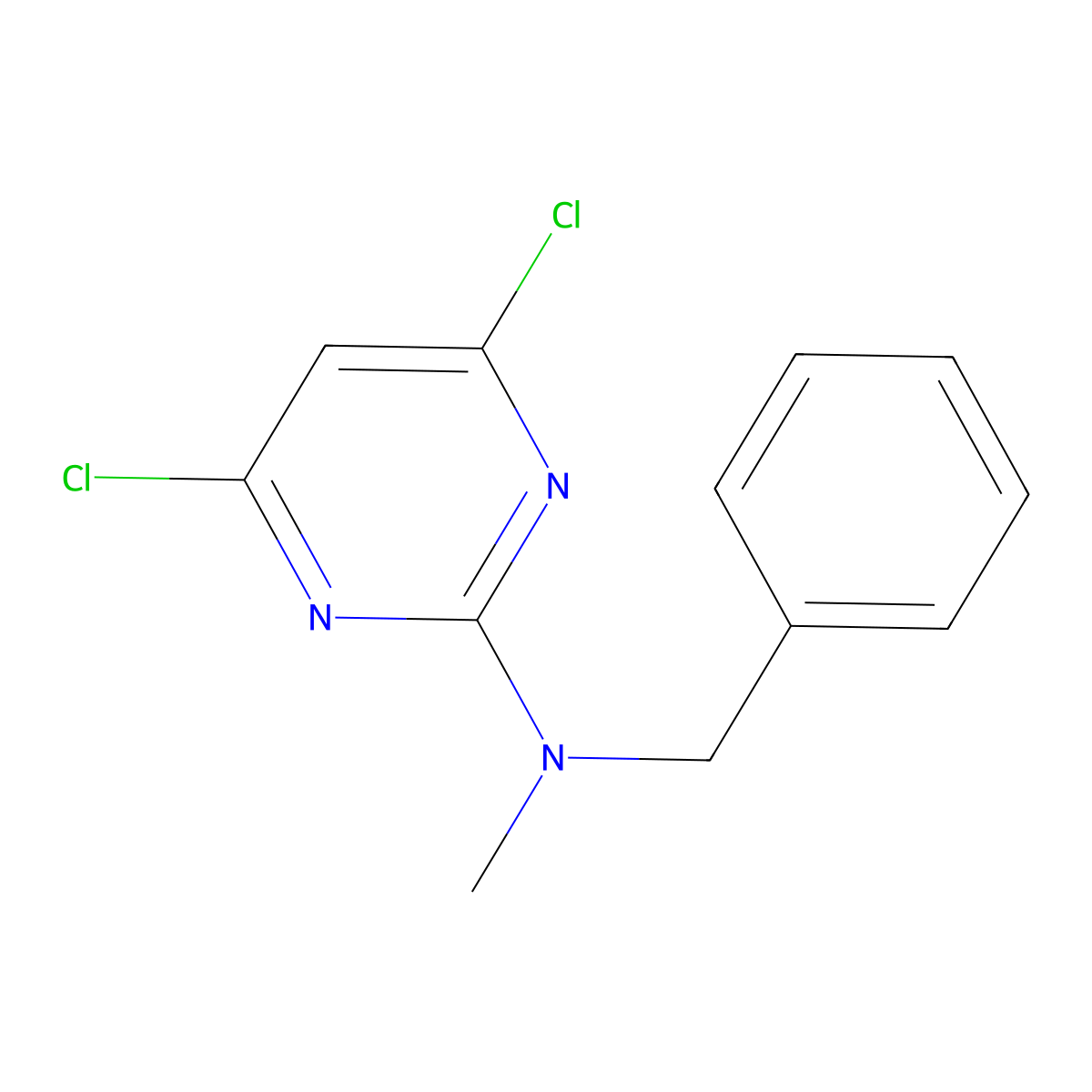 N-benzyl-4,6-dichloro-N-methylpyrimidin-2-amine molecular structure, CAS 1289029-54-4