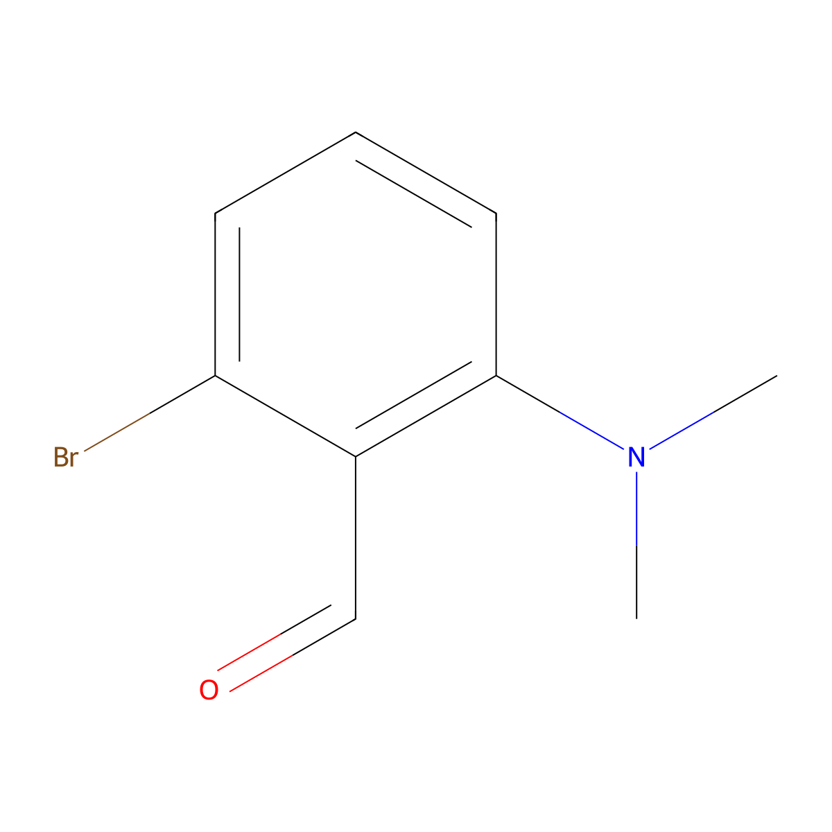 2-Bromo-6-(dimethylamino)benzaldehyde molecular structure, CAS 1289029-82-8