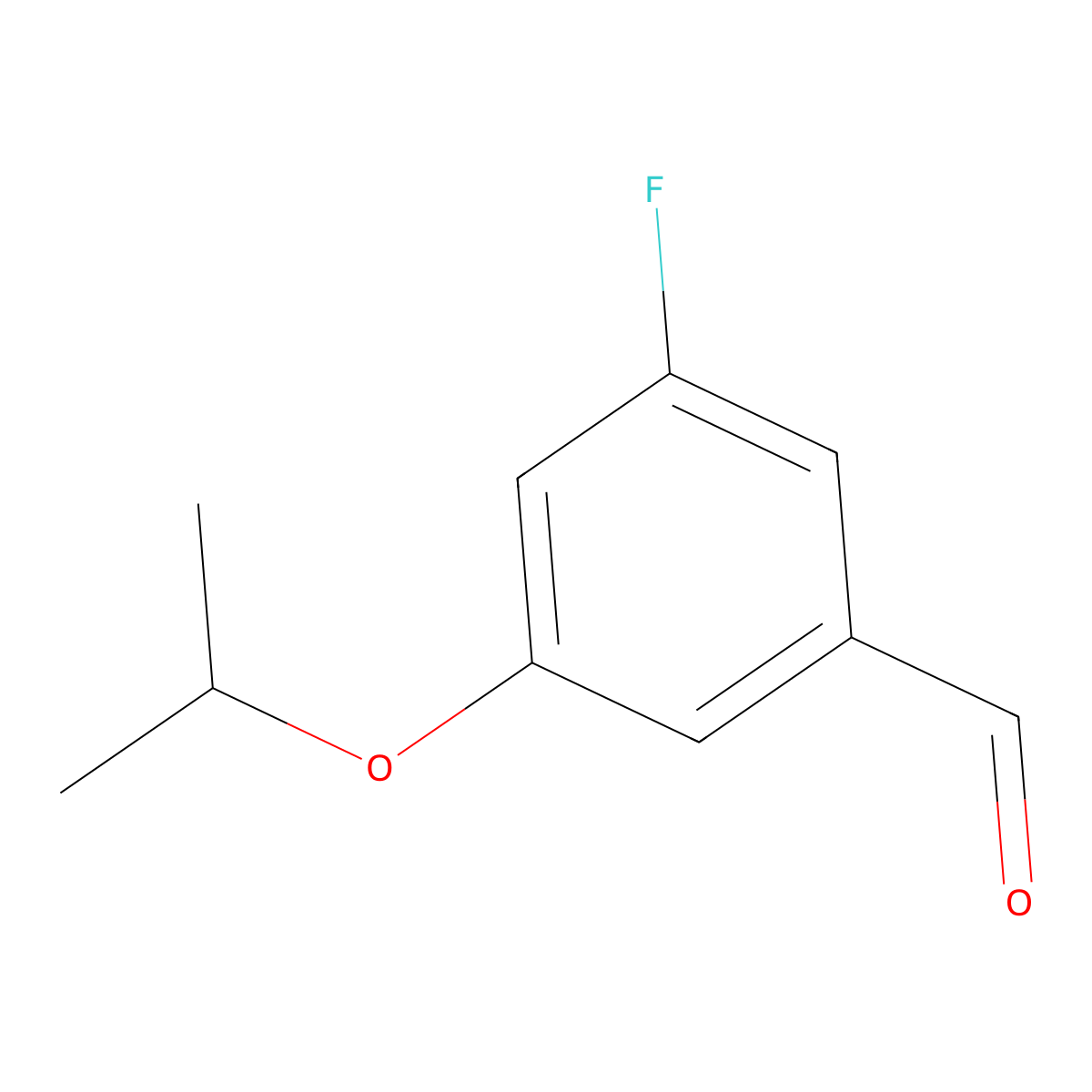 3-Fluoro-5-isopropoxybenzaldehyde molecular structure, CAS 1289030-71-2