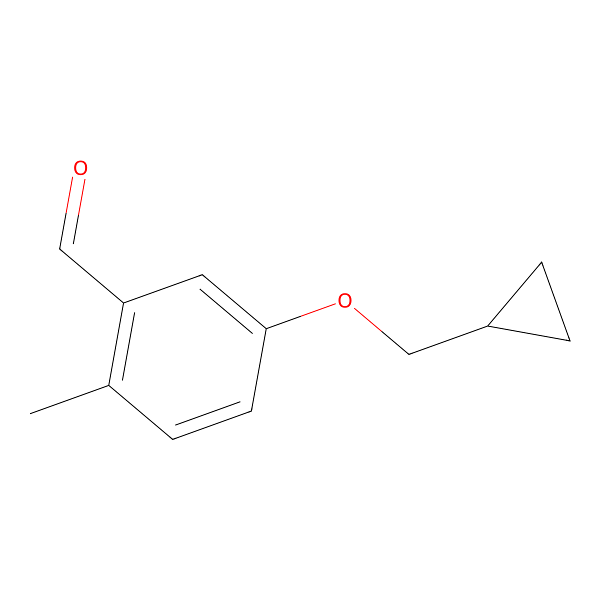 5-(Cyclopropylmethoxy)-2-methylbenZaldehyde molecular structure, CAS 1289030-73-4