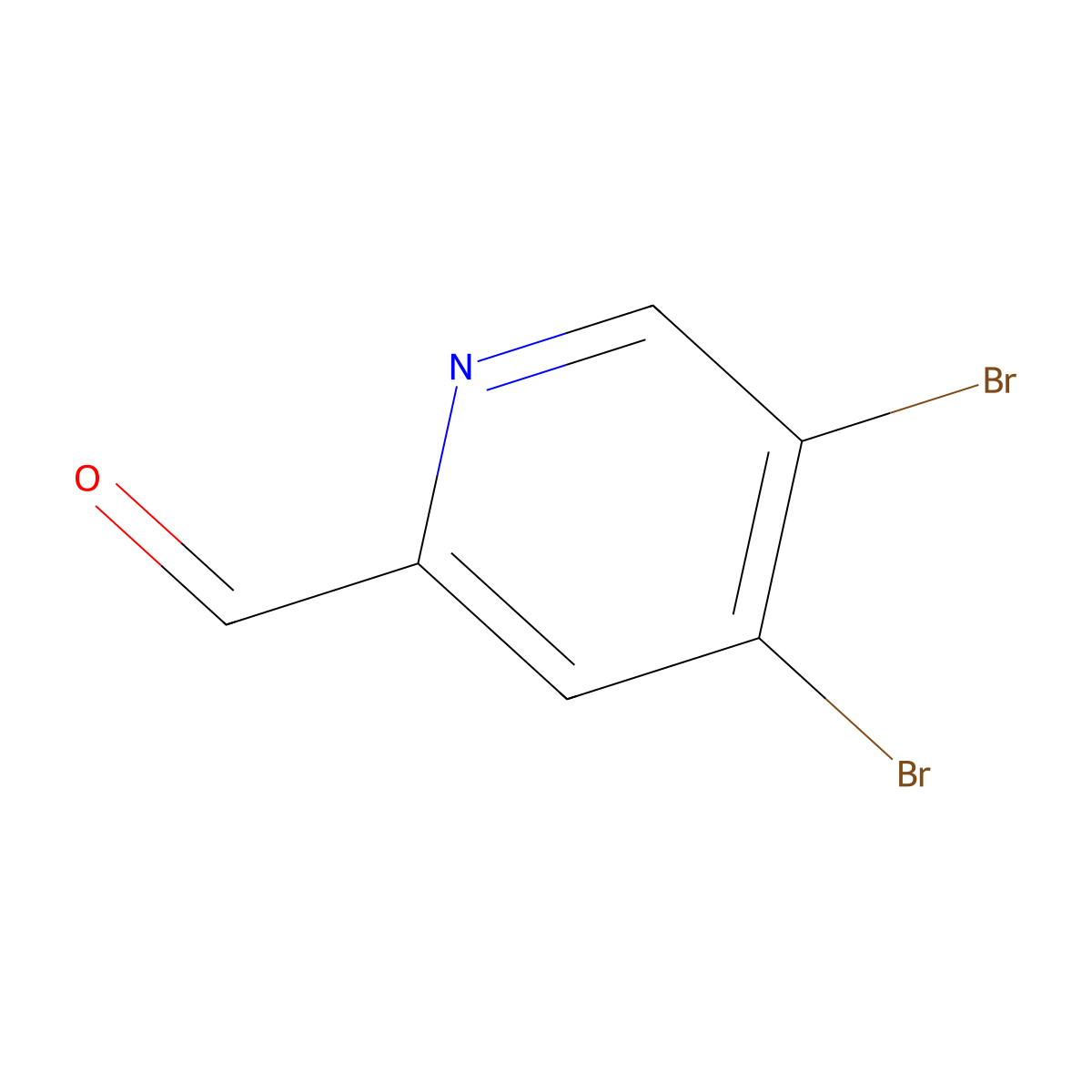 4,5-Dibromopyridine-2-carbaldehyde molecular structure, CAS 1289031-61-3