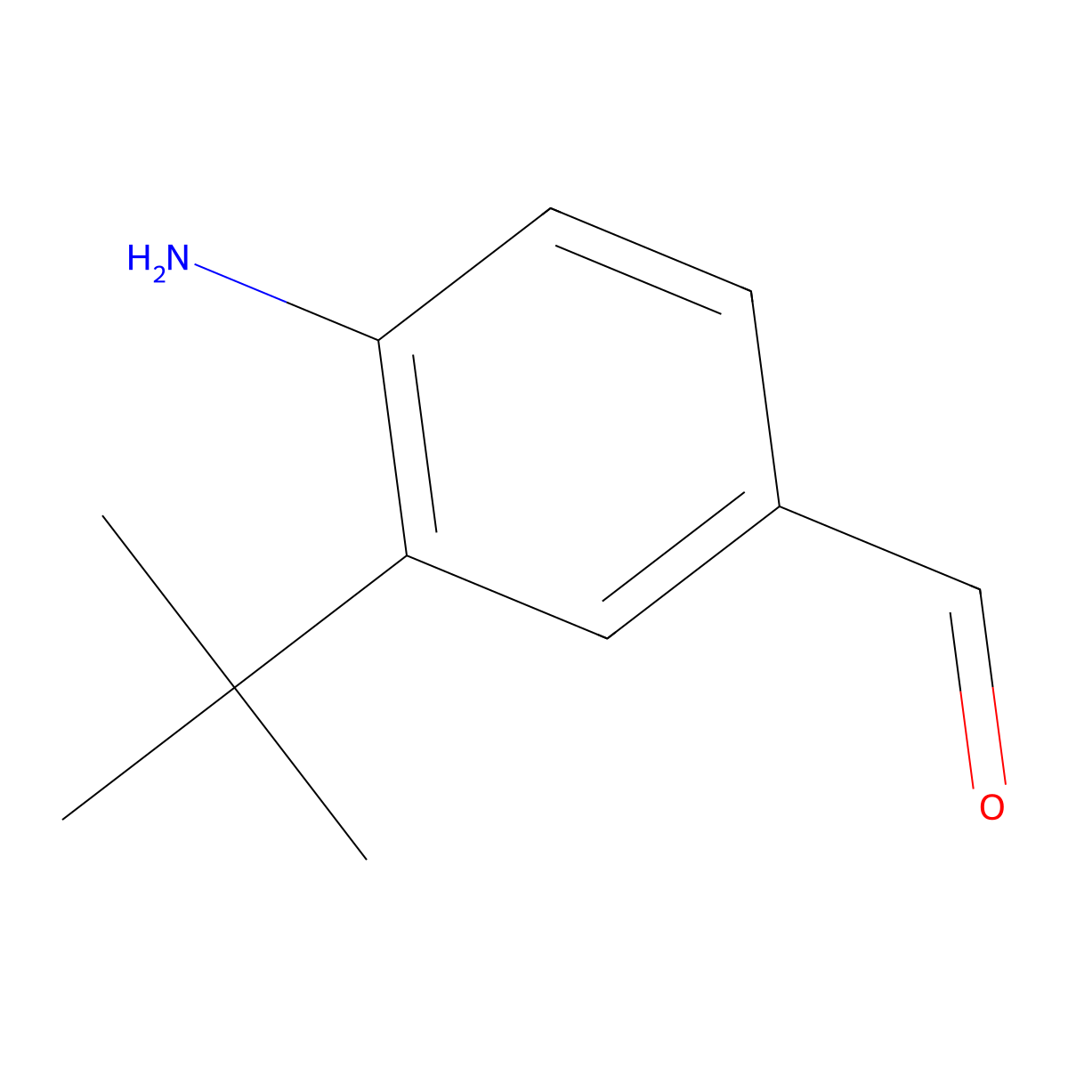 4-Amino-3-(tert-butyl)benzaldehyde molecular structure, CAS 1289031-68-0
