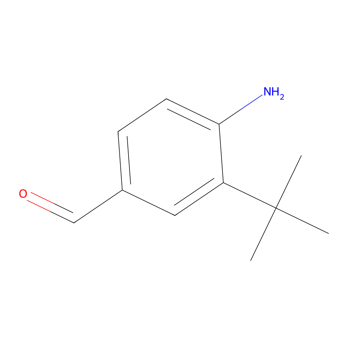 4-Amino-3-(tert-butyl)benzaldehyde molecular structure, CAS 1289031-68-0