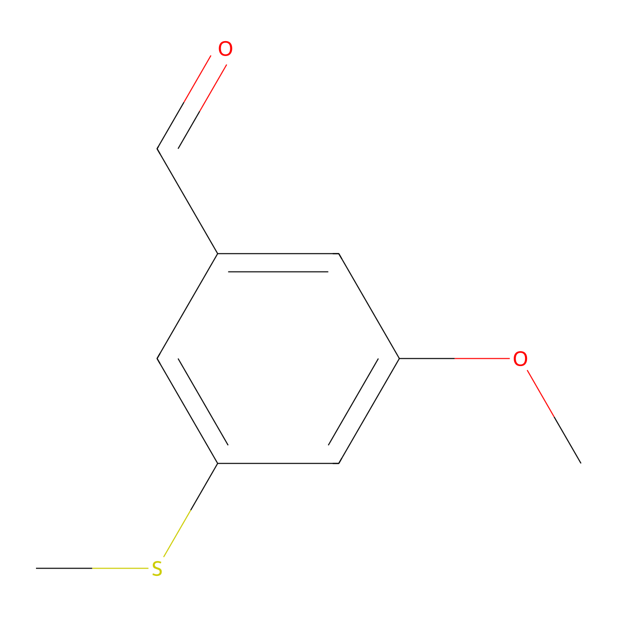 3-Methoxy-5-(methylthio)benzaldehyde molecular structure, CAS 1289031-82-8