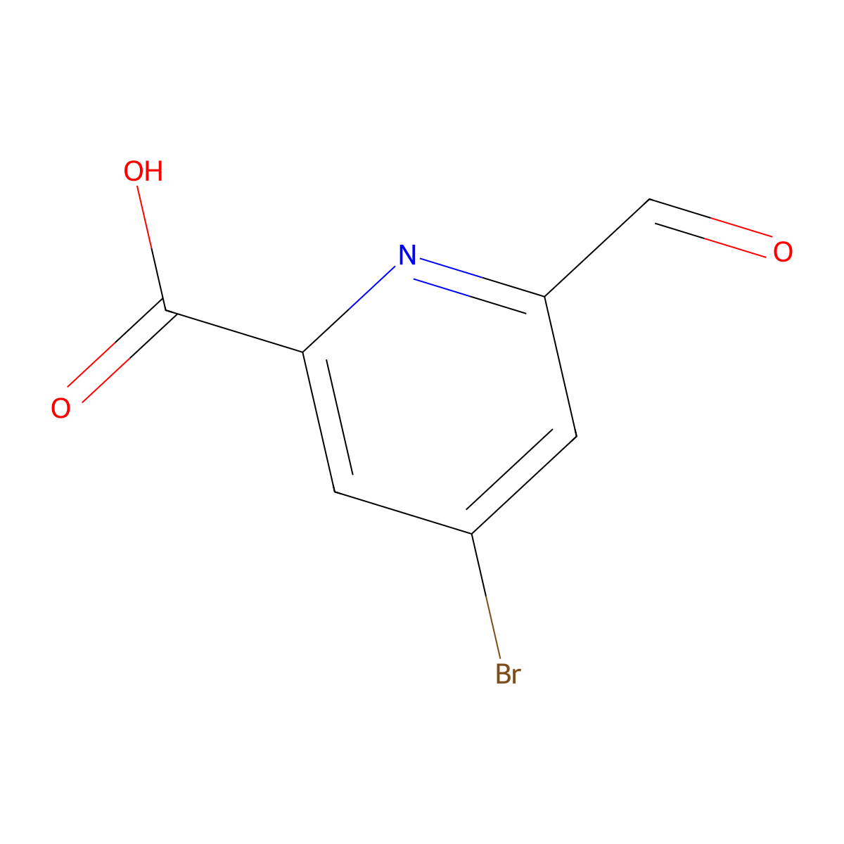 4-Bromo-6-formylpicolinic acid molecular structure, CAS 1289032-98-9