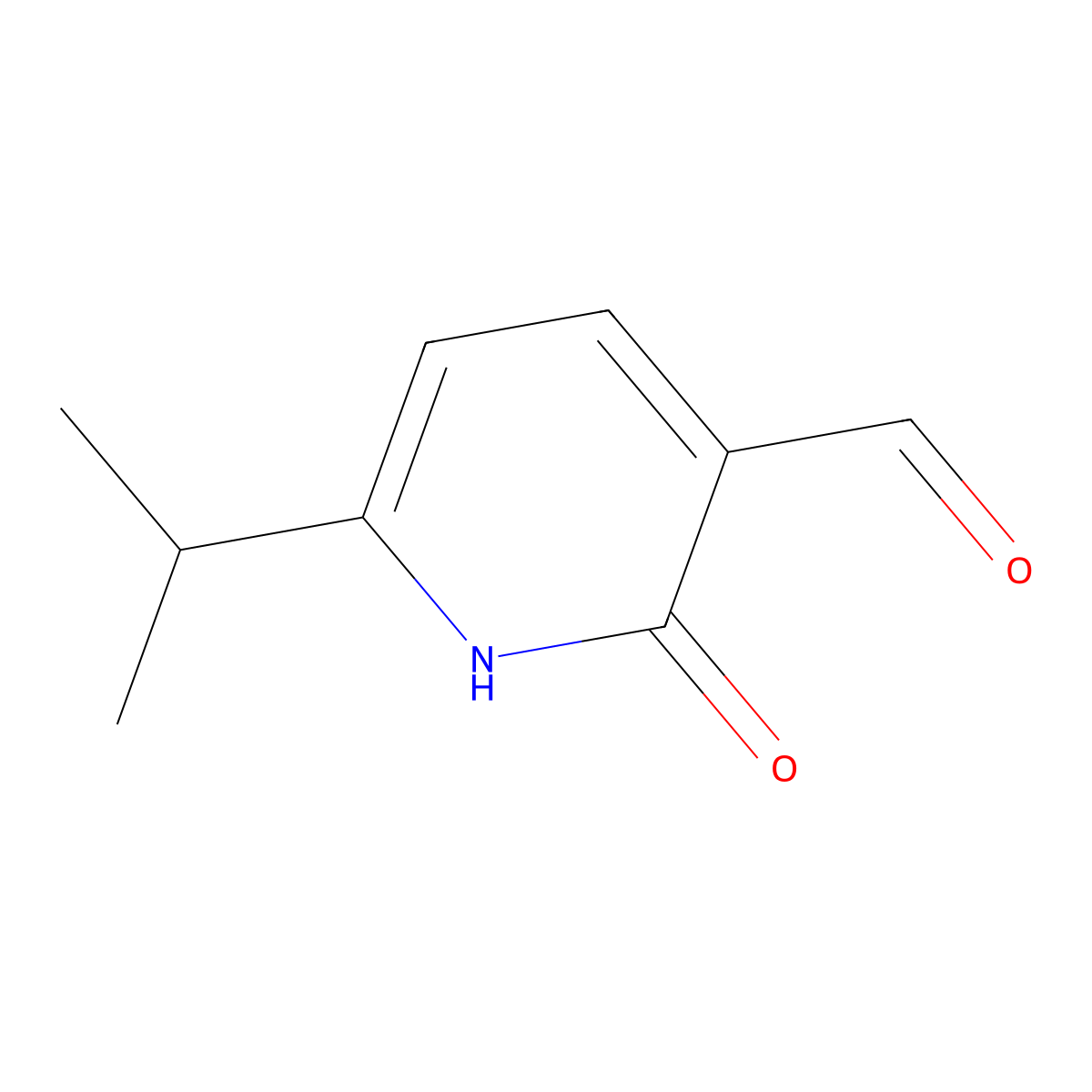 6-Isopropyl-2-oxo-1,2-dihydropyridine-3-carbaldehyde molecular structure, CAS 1289033-75-5