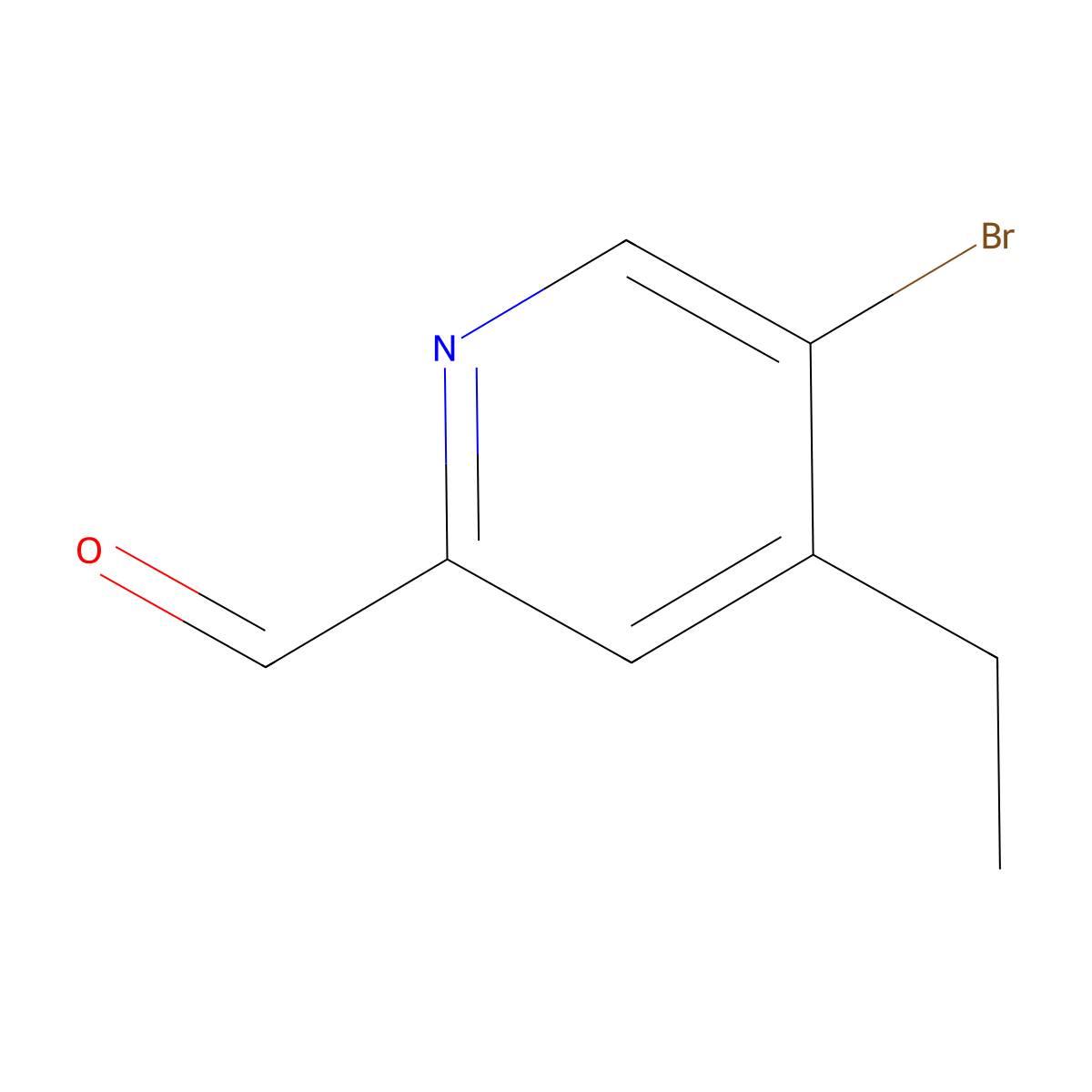 5-Bromo-4-ethylpicolinaldehyde molecular structure, CAS 1289035-27-3