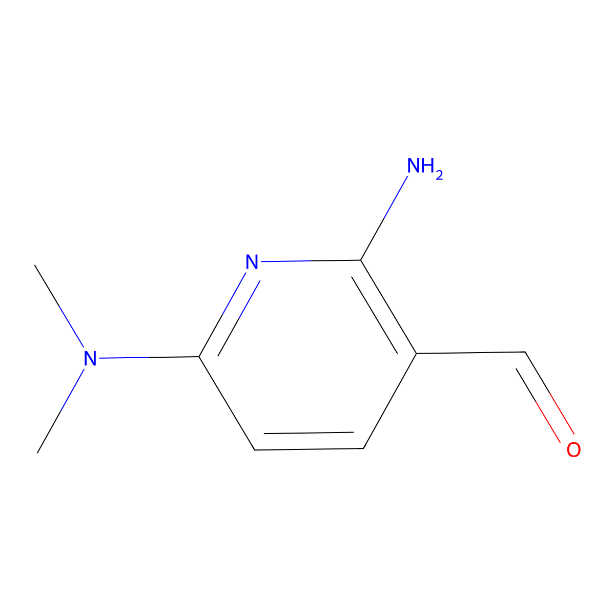 2-Amino-6-(dimethylamino)nicotinaldehyde molecular structure, CAS 1289035-29-5