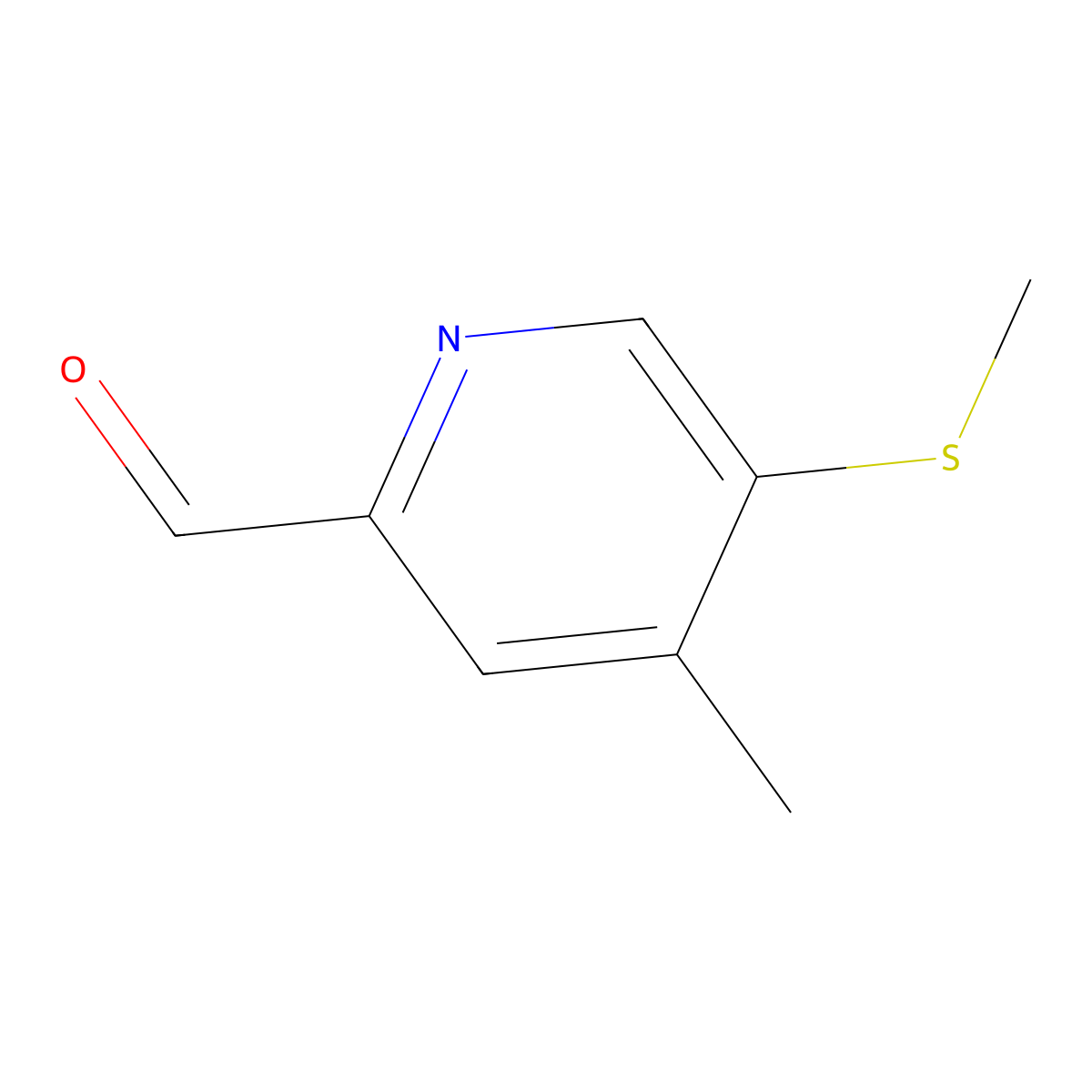 4-Methyl-5-(methylthio)picolinaldehyde molecular structure, CAS 1289036-83-4