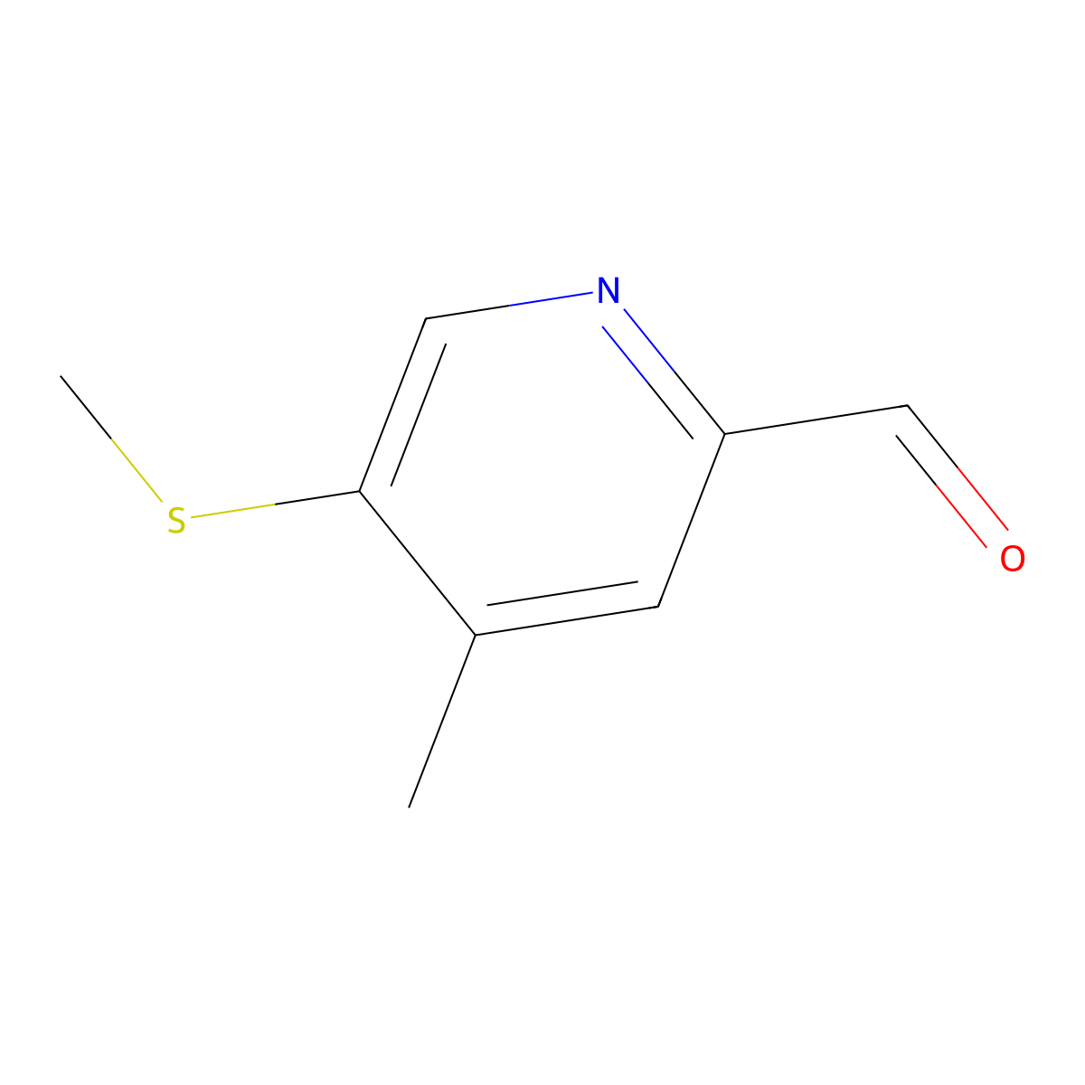 4-Methyl-5-(methylthio)picolinaldehyde molecular structure, CAS 1289036-83-4