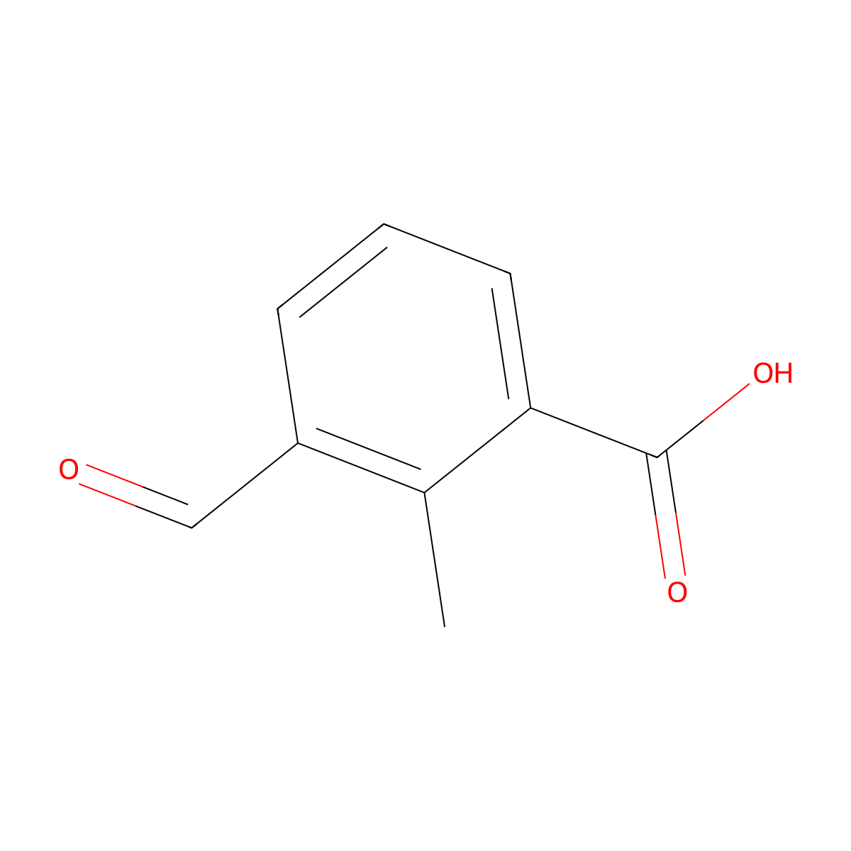 3-Formyl-2-methylbenzoic acid molecular structure, CAS 1289037-66-6