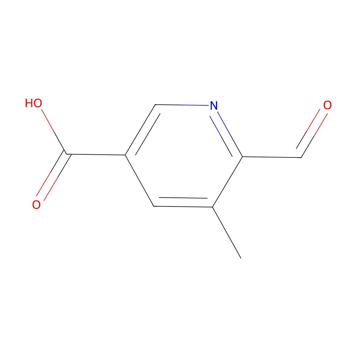 6-Formyl-5-methylnicotinic acid molecular structure, CAS 1289038-56-7