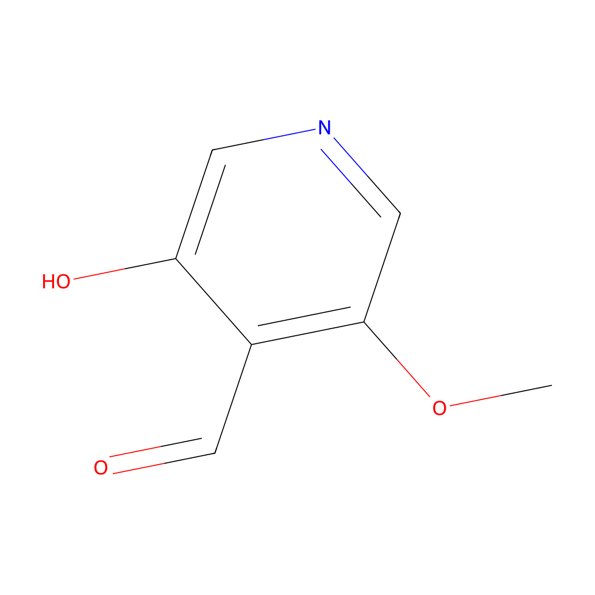 3-Hydroxy-5-methoxyisonicotinaldehyde molecular structure, CAS 1289038-89-6