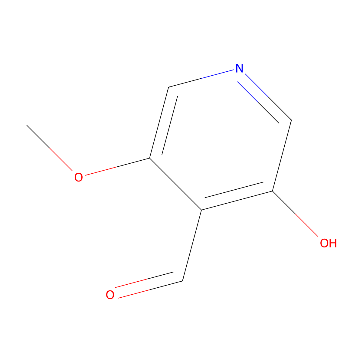 3-Hydroxy-5-methoxyisonicotinaldehyde molecular structure, CAS 1289038-89-6